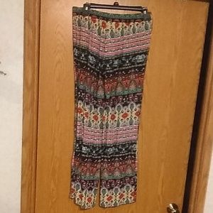 Fun pasley print rayon pants